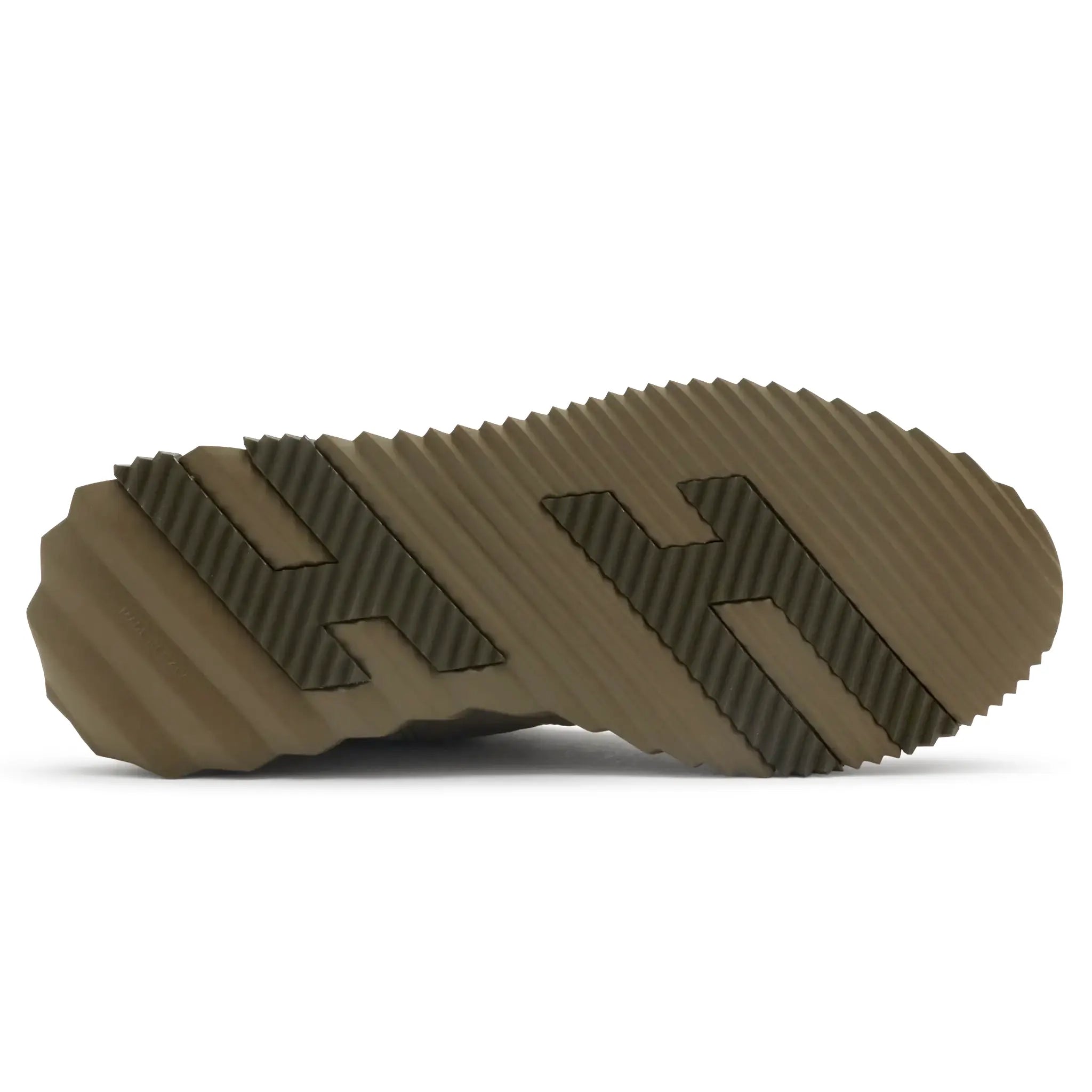 Sole View of Hermes Paris Bouncing Nylon Suede Sneaker Vert Tundra